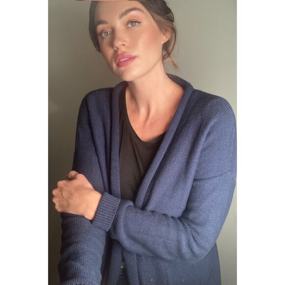 Cacharel Sweaters - Cacharel Cardigan Sweater Lightweight Cotton Knit Lovely Blue Pockets ~ Sz M